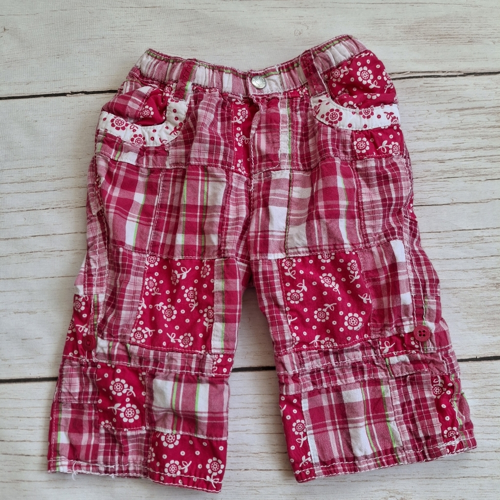 Children's Place 3-6M Pink Patchwork Pants